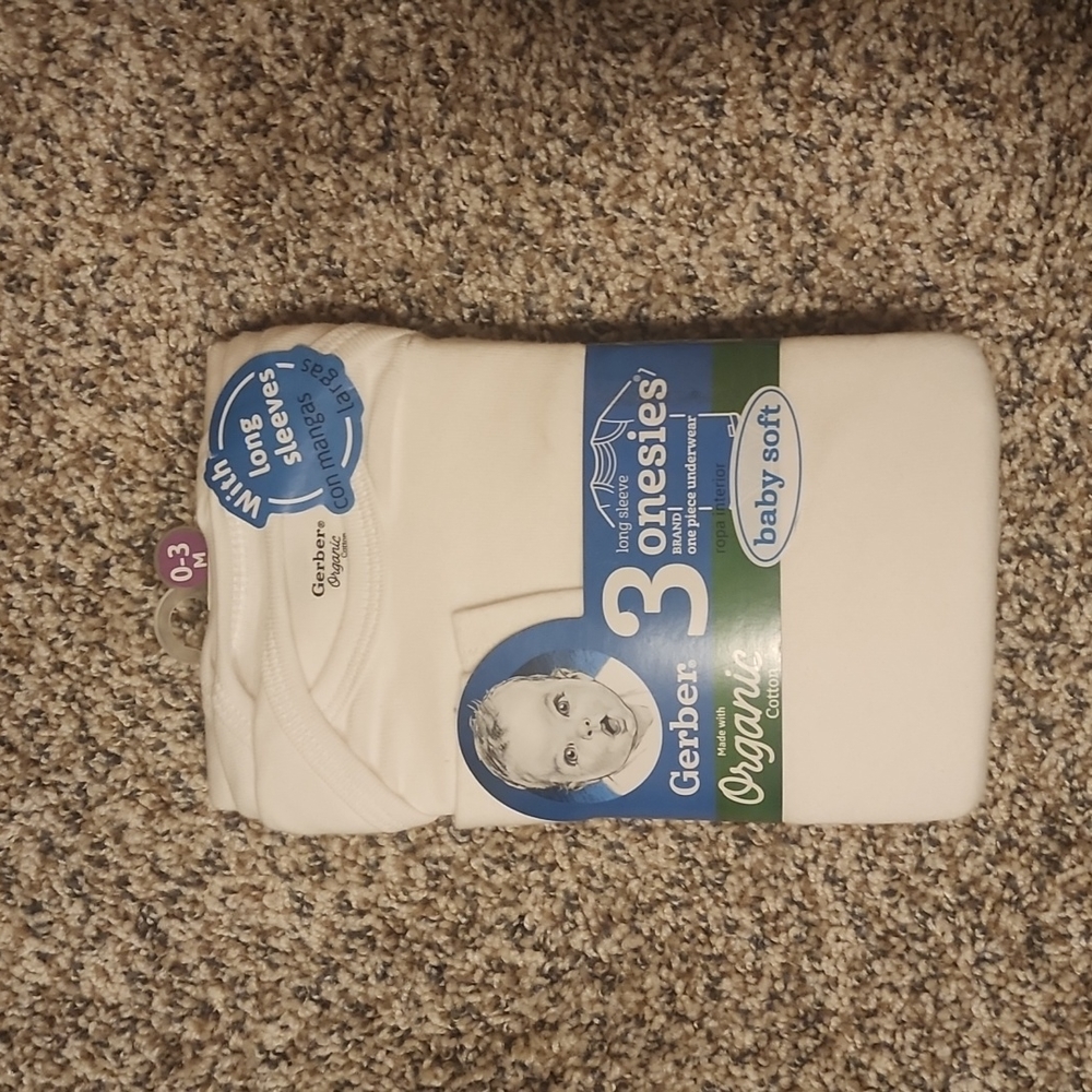Long sleeve Gerber baby onesies